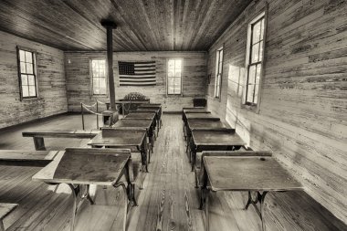 Dothan, Alabama tarihi tek odalı okulun iç