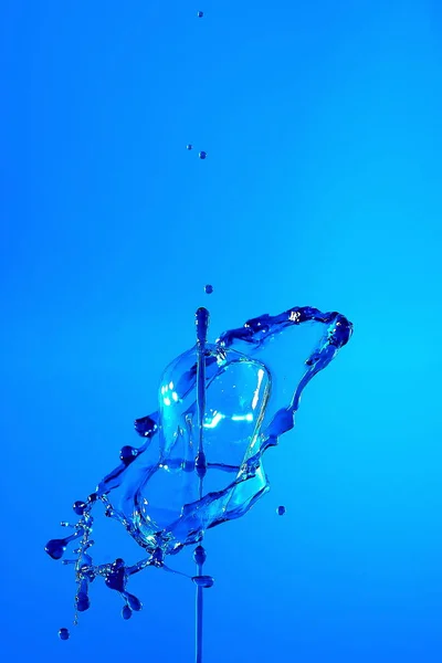 Abstract Achtergrond Kleur Water Plons Botsing Van Gekleurde Druppels Kroon — Stockfoto