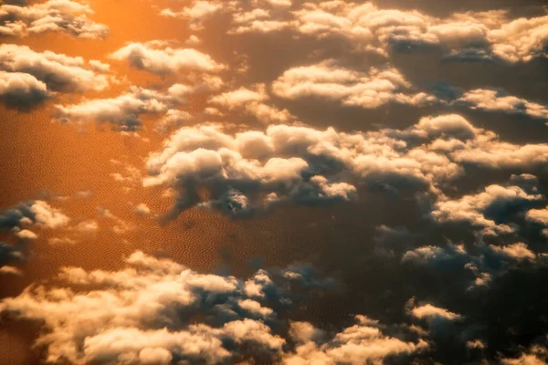 Blick Auf Die Wolken Von Oben Aus Dem Flugzeug Das — Stockfoto