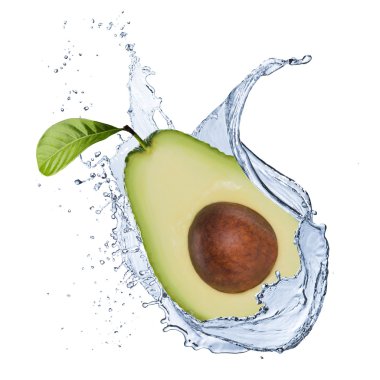 su sıçrama ile avokado