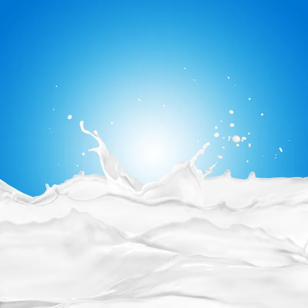 White milk waves — Stock Photo, Image