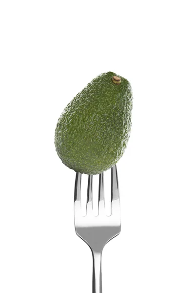 Fresh avocado on a fork — Stock Photo, Image