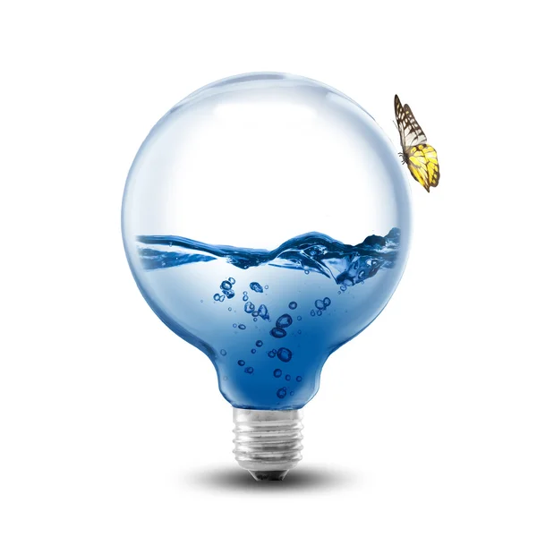 LightBulb With Water Inside — Stock Photo, Image