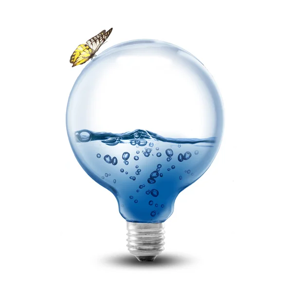 LightBulb With Water Inside — Stock Photo, Image