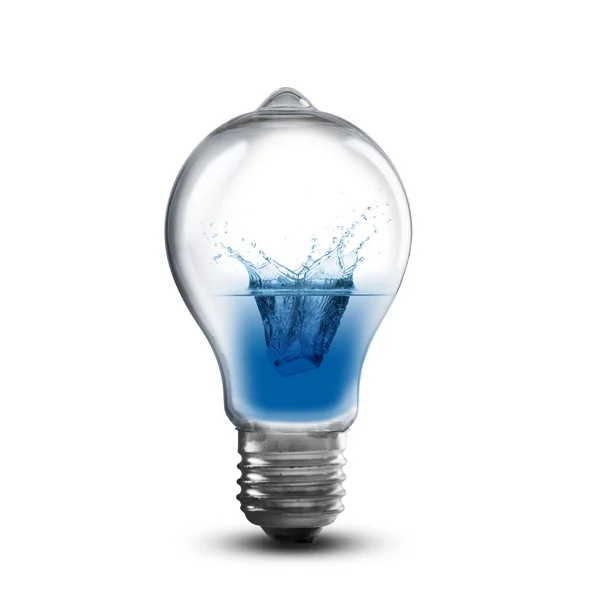 LightBulb With Water Inside — Stock Photo, Image