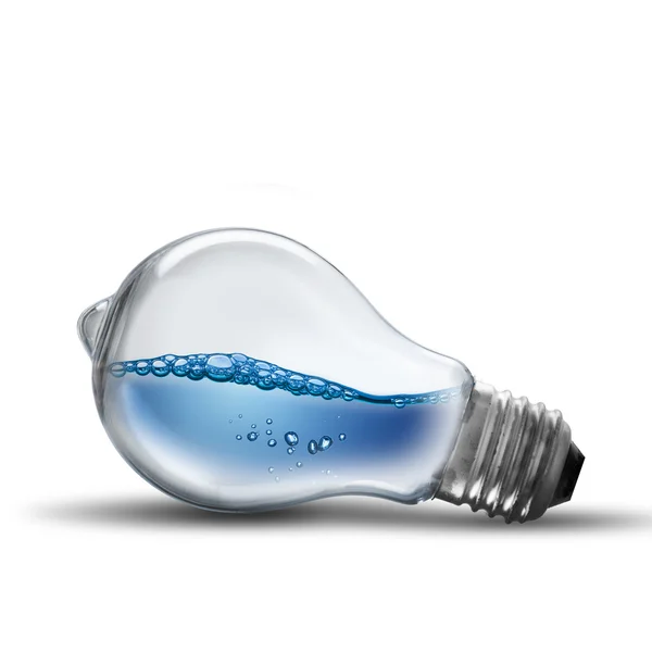 LightBulb With Water Inside — Stock Photo, Image