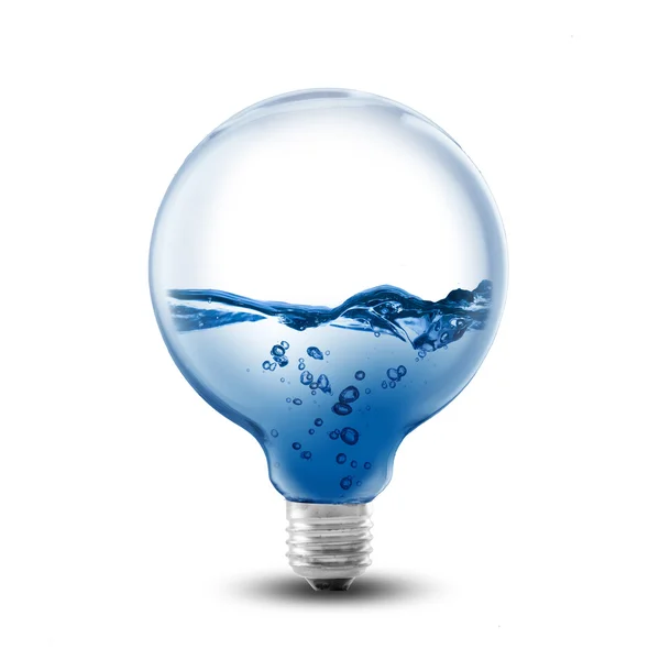 LightBulb With Water Inside — Stock Photo, Image