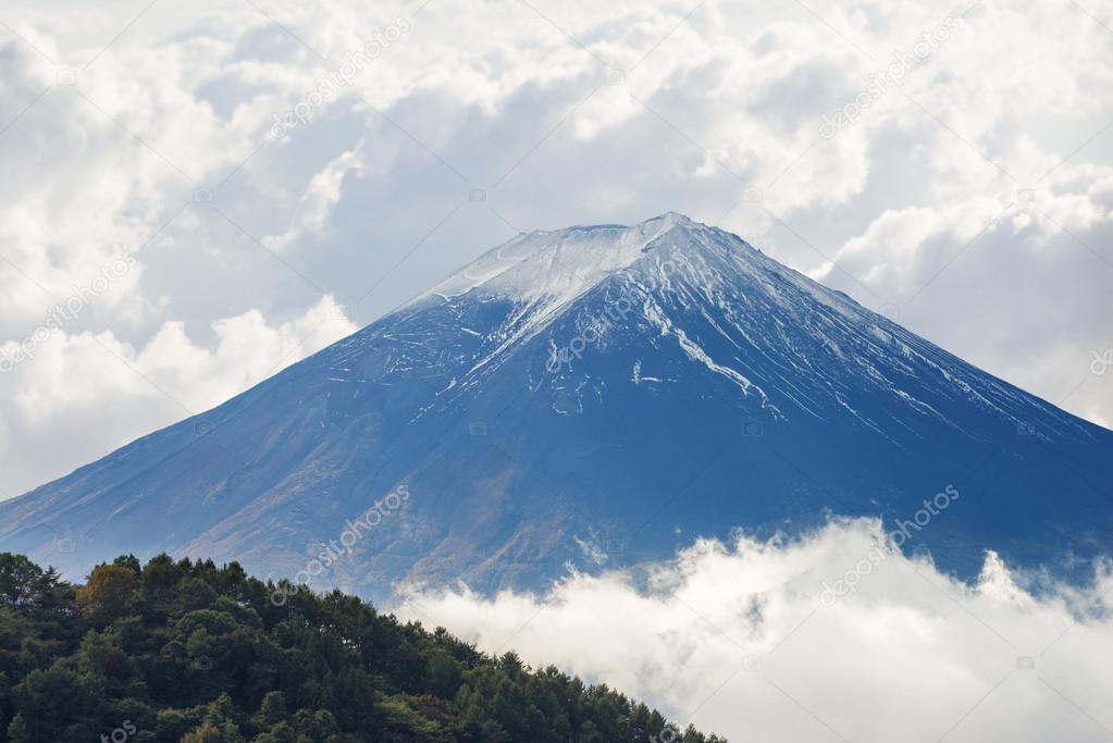 Mt. Fuji in the clouds