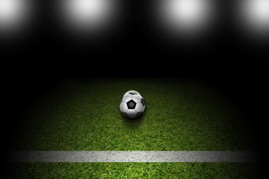 Futbol topu çimlerin üzerinde