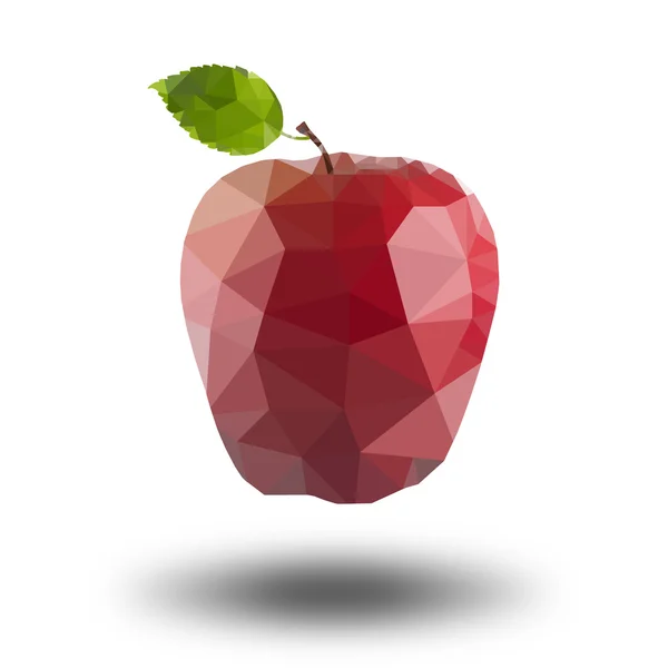 Låg Polygon Apple — Stockfoto