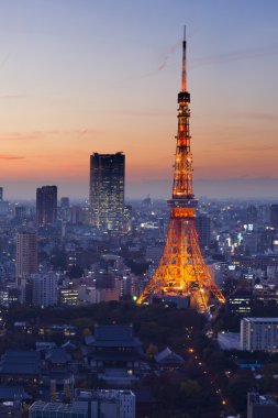 Akşam Tokyo Kulesi Kentsel manzara