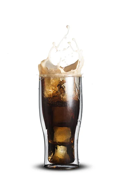 Cola Splash From Glass — Stock Photo, Image