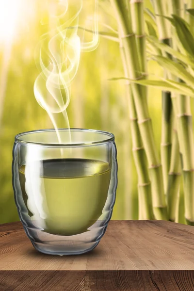 Glass of Green Tea — Stock Photo, Image
