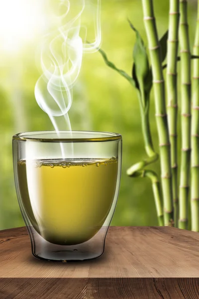 Glass of Green Tea — Stock Photo, Image