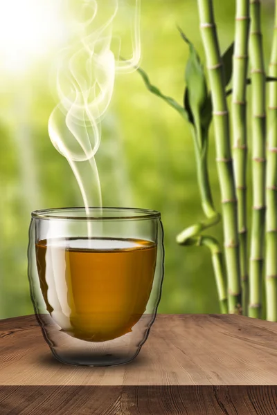 Glass of Green Tea — Stock Photo, Image