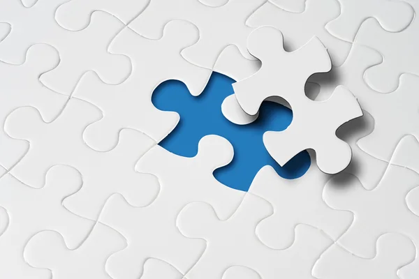 Missing jigsaw puzzle piece — Stock Photo, Image