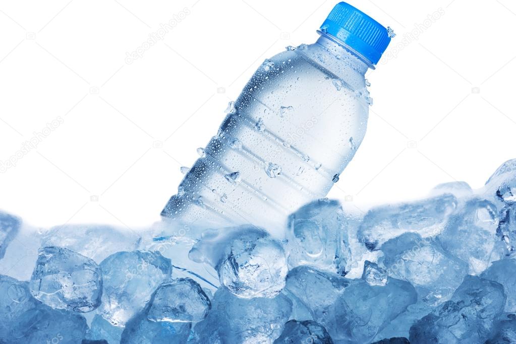 Cold Water Bottle On Ice Cubes Stock Photo by ©somchaij 64742259