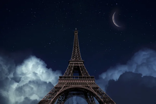 Eiffel Tower at night — Stock Photo, Image