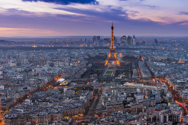 Eiffel Tower in sunset — Stock Photo, Image