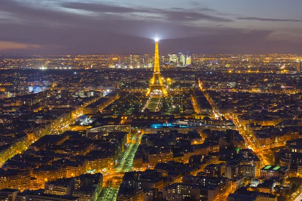 Eiffel Tower at night — Stock Photo, Image