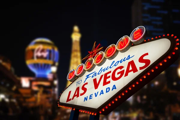 Välkommen till Las Vegas skylt — Stockfoto