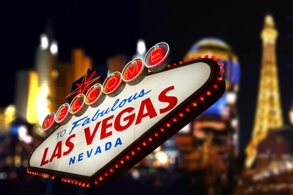 Bienvenido a las vegas signo — Foto de Stock