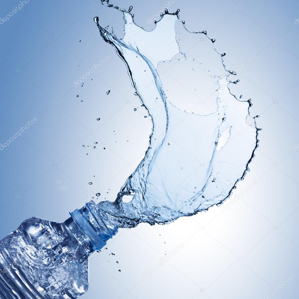 Water Splash From Water Bottle