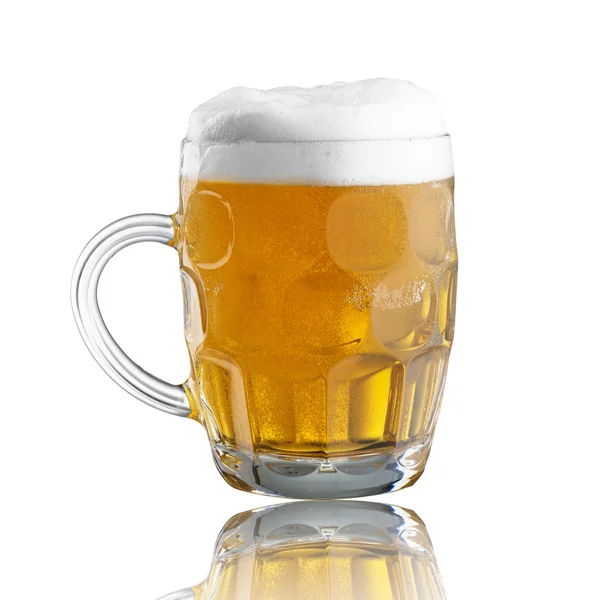 Склянка холодного пива — стокове фото