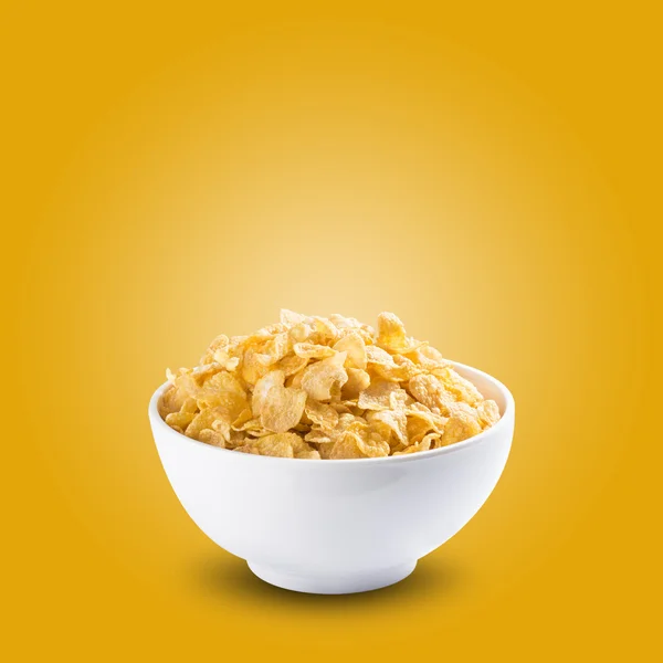 Bowl of Cereal Corn Flakes — 图库照片