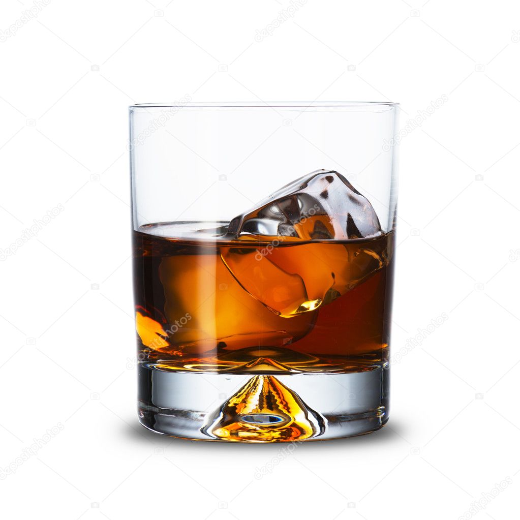 Whiskey With Ice Cubes