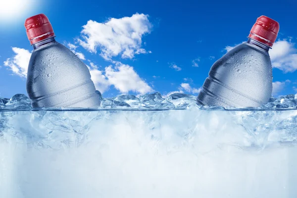 Bottles with cold water — Stock Photo, Image