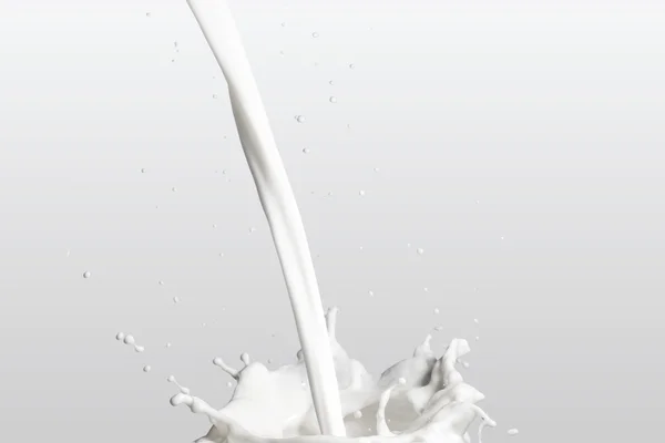 Milk Splash on gray — Stock Photo, Image