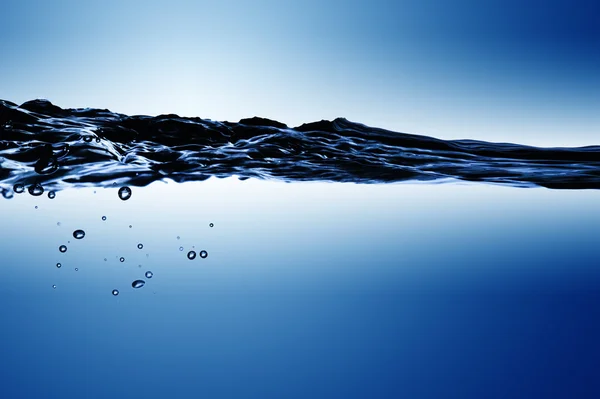 Blått vatten våg — Stockfoto