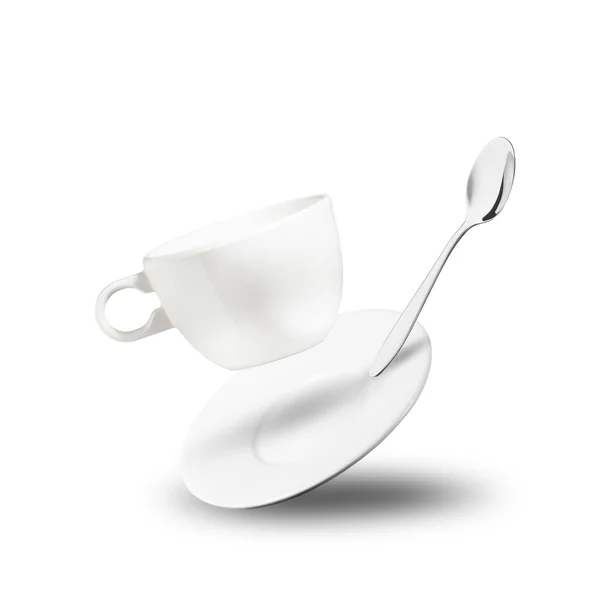 Mjölk Splash från cup — Stockfoto