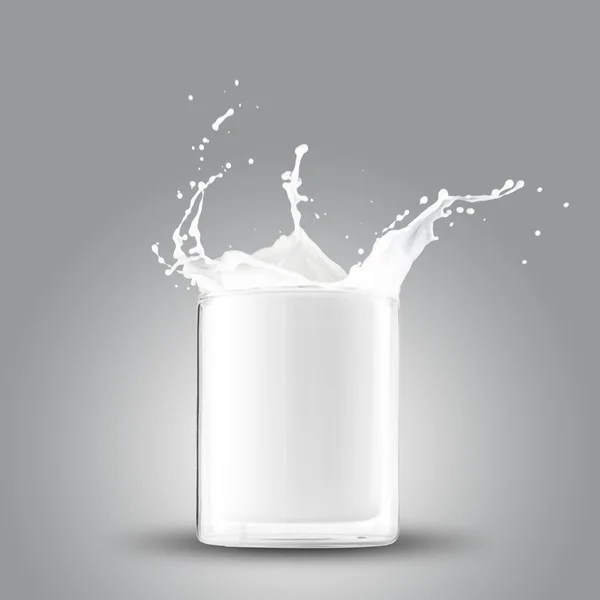 Milk Splashing on gray — Stock Photo, Image