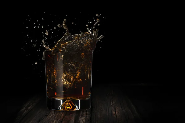 Whiskey With Ice Cubes — Stock Photo, Image