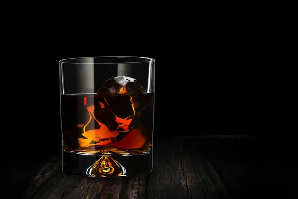Whiskey With Ice Cubes — Stock Photo, Image