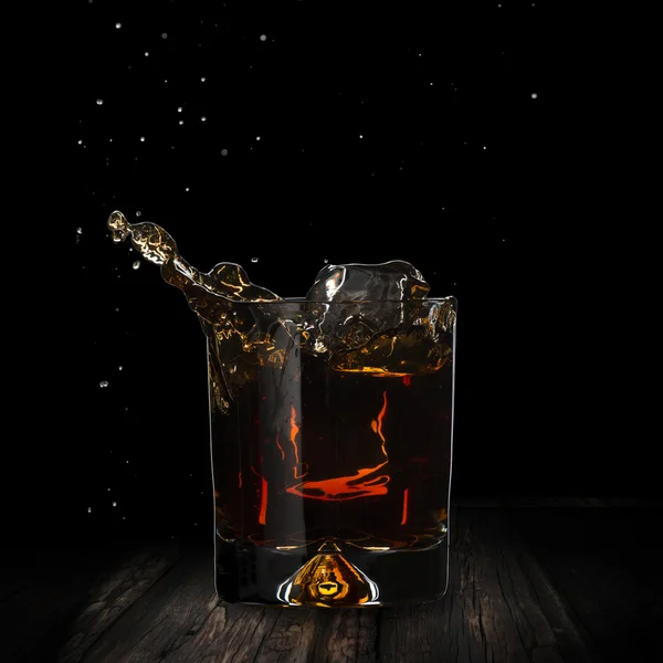 Whiskey With Ice Cubes — Stock Photo, Image