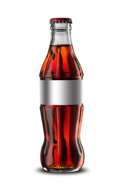 Buzlu kola şişesi.