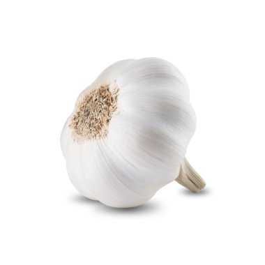 beyaz üzerine taze sarımsak