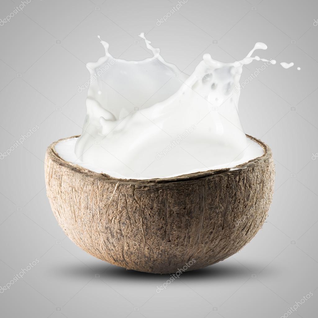 Fresh Coconut On White