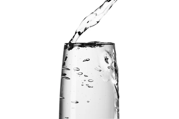 Water pour met glas — Stockfoto