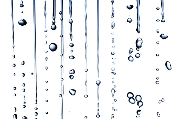 Vattendroppar på vit — Stockfoto