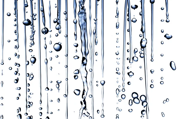 Vattendroppar på vit — Stockfoto