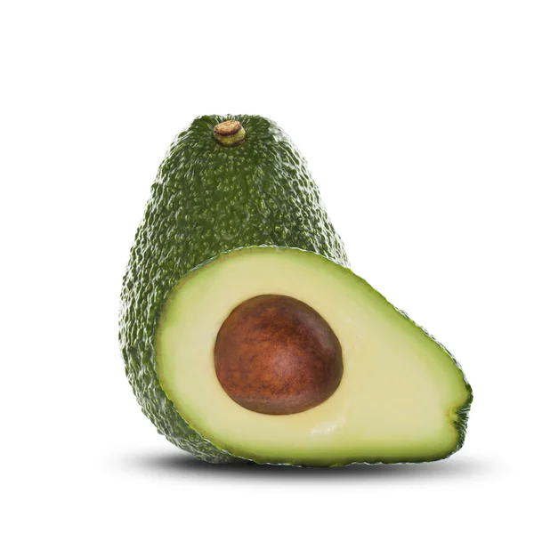 Fresh Avocado On White — Stock Photo, Image