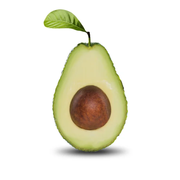 Aguacate fresco sobre blanco — Foto de Stock