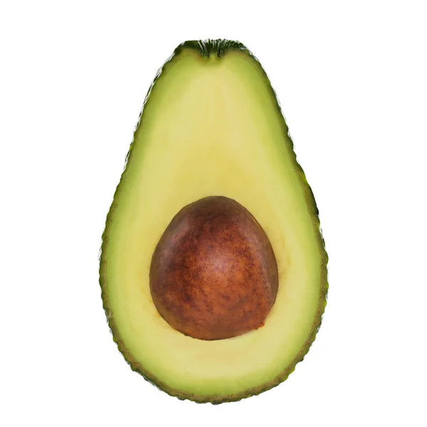 beyaz üzerine taze avokado 