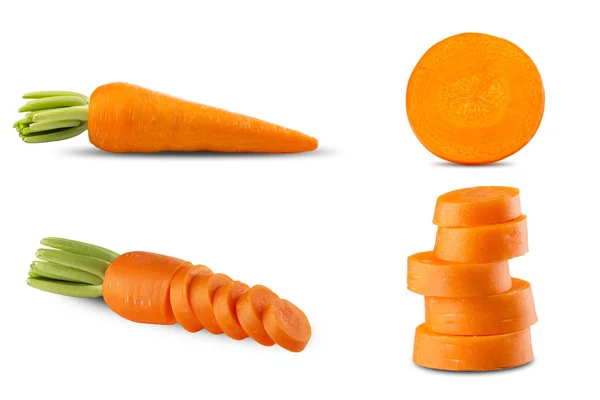 Fresh carrots on the white — Stock Photo, Image