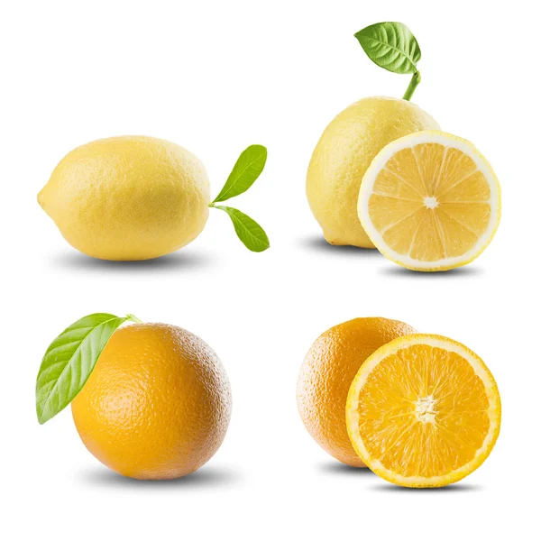 柠檬和橙子的柑橘类水果 — 图库照片