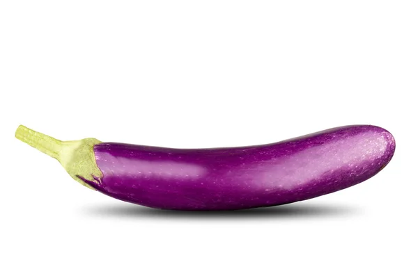 Purple Eggplant On White — Stock Photo, Image